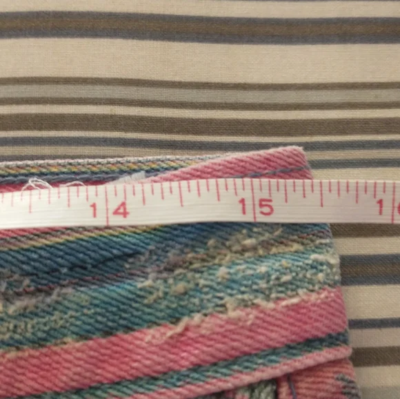 Sz 24/0 CURRENT ELLIOTT Gypsy Stripe Boyfriend Shorts - Picture 4 of 16